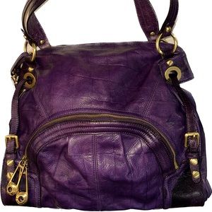 B Makowsky purple leather purse
